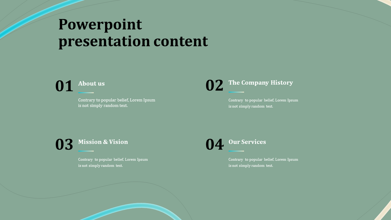 Designed PowerPoint Presentation content